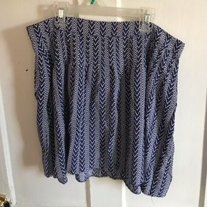 Striped blue and white skirt